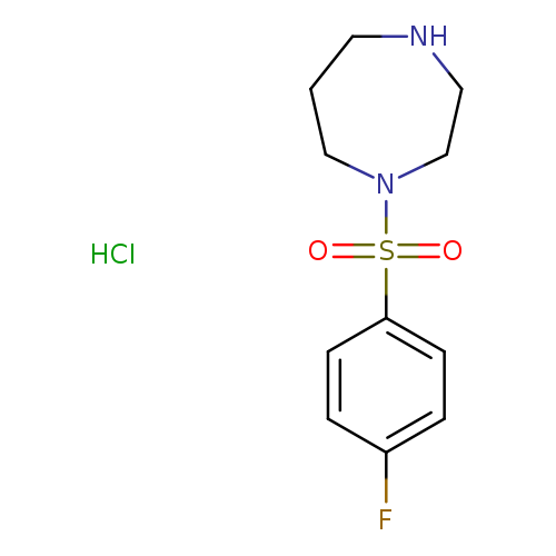 Fc1ccc(cc1)S(=O)(=O)N1CCNCCC1.Cl