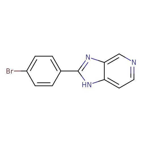 Brc1ccc(cc1)c1nc2c([nH]1)ccnc2