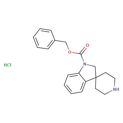 O=C(N1CC2(c3c1cccc3)CCNCC2)OCc1ccccc1.Cl