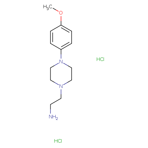 NCCN1CCN(CC1)c1ccc(cc1)OC.Cl.Cl