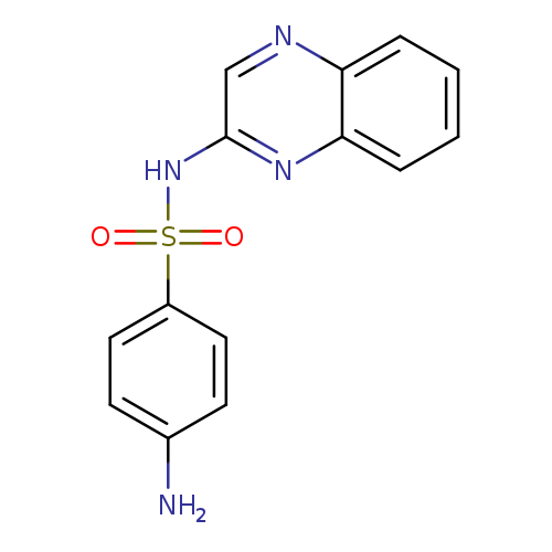 Nc1ccc(cc1)S(=O)(=O)Nc1cnc2c(n1)cccc2