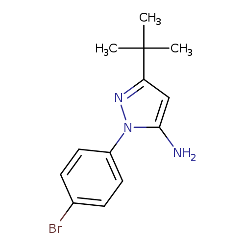 Brc1ccc(cc1)n1nc(cc1N)C(C)(C)C