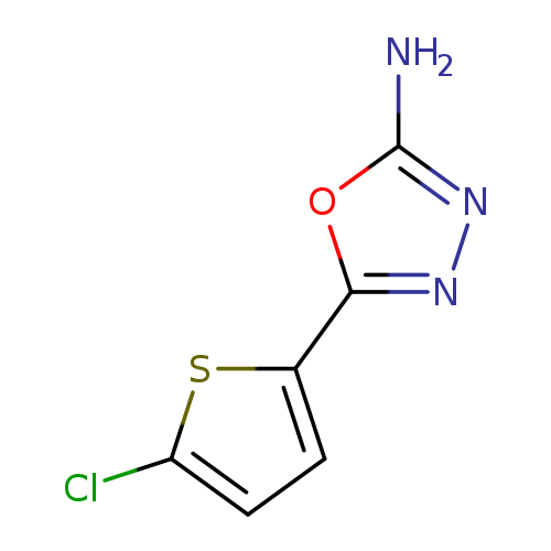 Nc1nnc(o1)c1ccc(s1)Cl