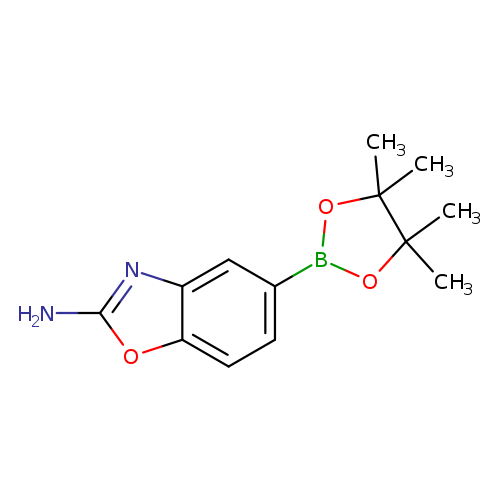 Nc1oc2c(n1)cc(cc2)B1OC(C(O1)(C)C)(C)C