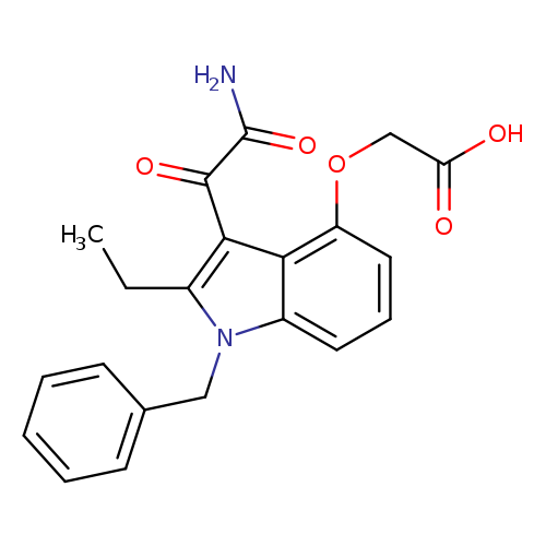 CCc1c(C(=O)C(=O)N)c2c(n1Cc1ccccc1)cccc2OCC(=O)O