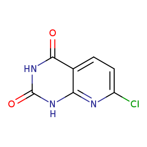 Clc1ccc2c(n1)[nH]c(=O)[nH]c2=O