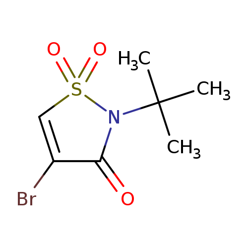 BrC1=CS(=O)(=O)N(C1=O)C(C)(C)C