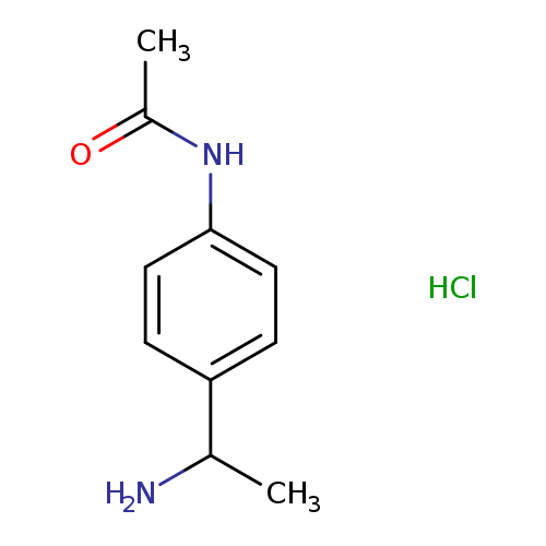 CC(=O)Nc1ccc(cc1)C(N)C.Cl