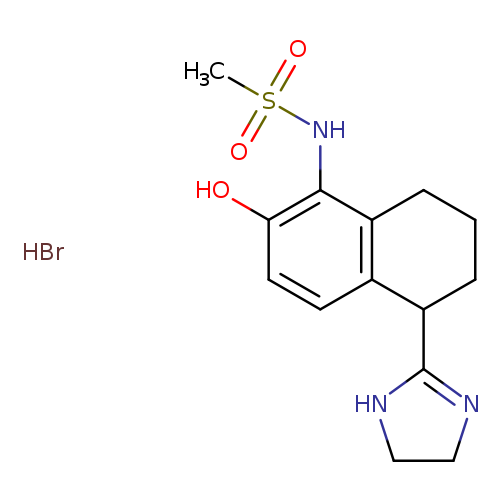 Oc1ccc2c(c1NS(=O)(=O)C)CCCC2C1=NCCN1.Br