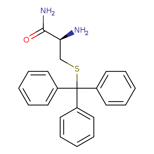 N[C@H](C(=O)N)CSC(c1ccccc1)(c1ccccc1)c1ccccc1