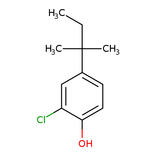 CCC(c1ccc(c(c1)Cl)O)(C)C