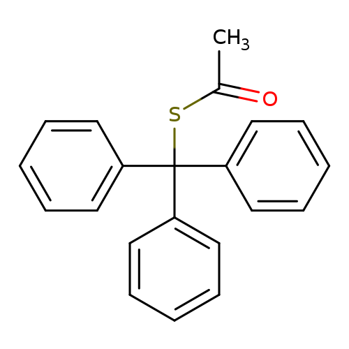 CC(=O)SC(c1ccccc1)(c1ccccc1)c1ccccc1