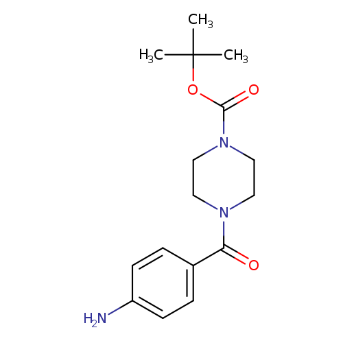 O=C(c1ccc(cc1)N)N1CCN(CC1)C(=O)OC(C)(C)C