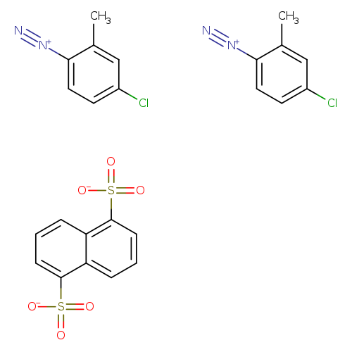 [O-]S(=O)(=O)c1cccc2c1cccc2S(=O)(=O)[O-].N#[N+]c1ccc(cc1C)Cl.N#[N+]c1ccc(cc1C)Cl