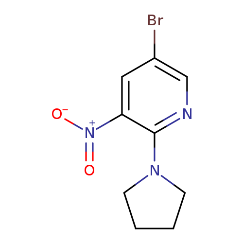 Brc1cnc(c(c1)[N+](=O)[O-])N1CCCC1