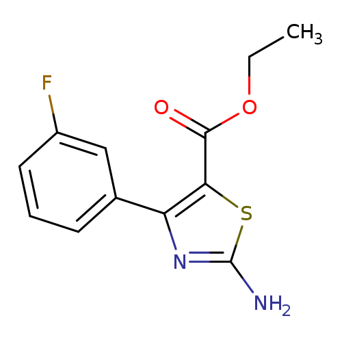 CCOC(=O)c1sc(nc1c1cccc(c1)F)N