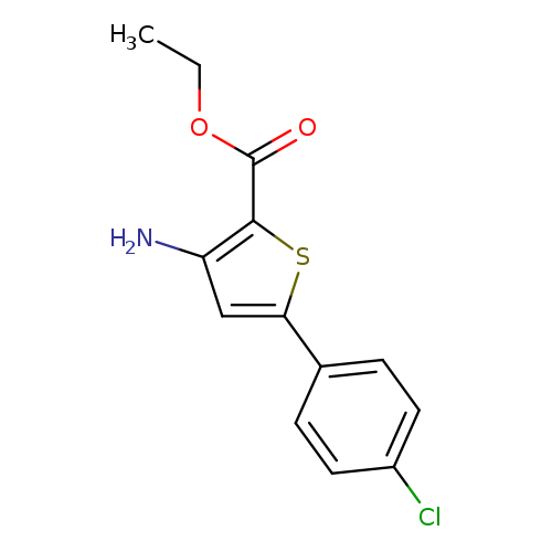 CCOC(=O)c1sc(cc1N)c1ccc(cc1)Cl