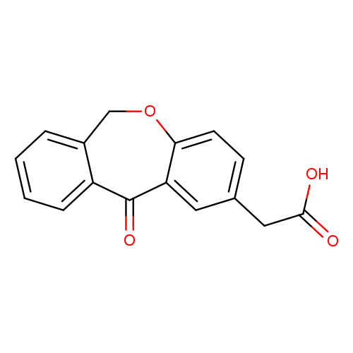 OC(=O)Cc1ccc2c(c1)C(=O)c1ccccc1CO2