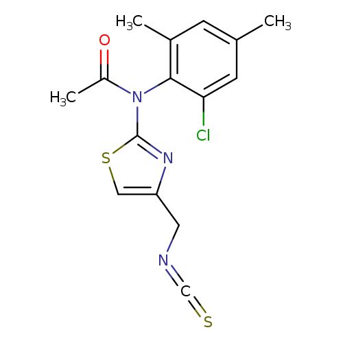 S=C=NCc1csc(n1)N(c1c(C)cc(cc1Cl)C)C(=O)C