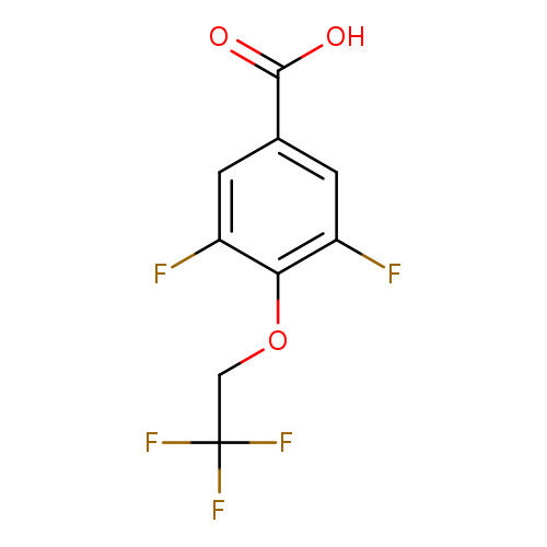 Fc1cc(cc(c1OCC(F)(F)F)F)C(=O)O