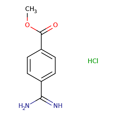 COC(=O)c1ccc(cc1)C(=N)N.Cl