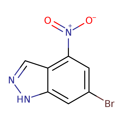 Brc1cc2[nH]ncc2c(c1)[N+](=O)[O-]