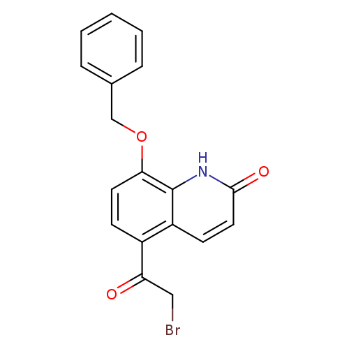 BrCC(=O)c1ccc(c2c1ccc(=O)[nH]2)OCc1ccccc1