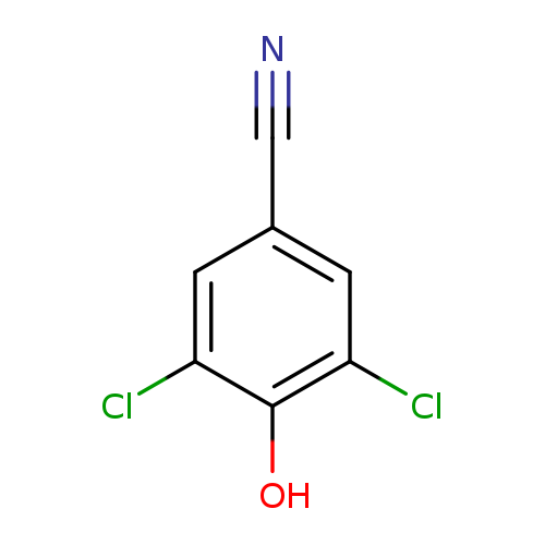 N#Cc1cc(Cl)c(c(c1)Cl)O