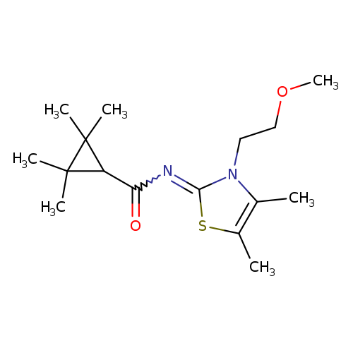 COCCn1c(=NC(=O)C2C(C2(C)C)(C)C)sc(c1C)C