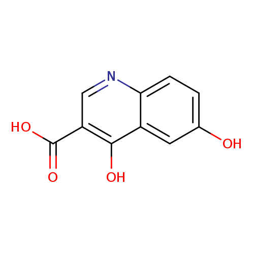 Oc1ccc2c(c1)c(O)c(cn2)C(=O)O