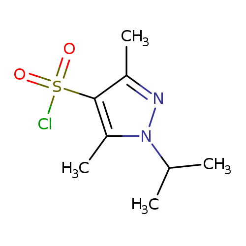 Cc1nn(c(c1S(=O)(=O)Cl)C)C(C)C