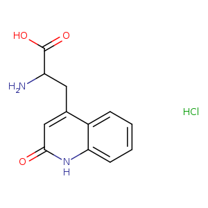 OC(=O)C(Cc1cc(=O)[nH]c2c1cccc2)N.Cl
