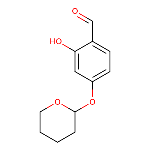 O=Cc1ccc(cc1O)OC1CCCCO1