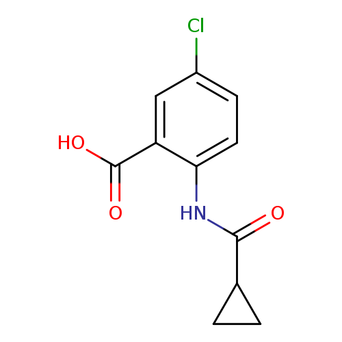 Clc1ccc(c(c1)C(=O)O)NC(=O)C1CC1