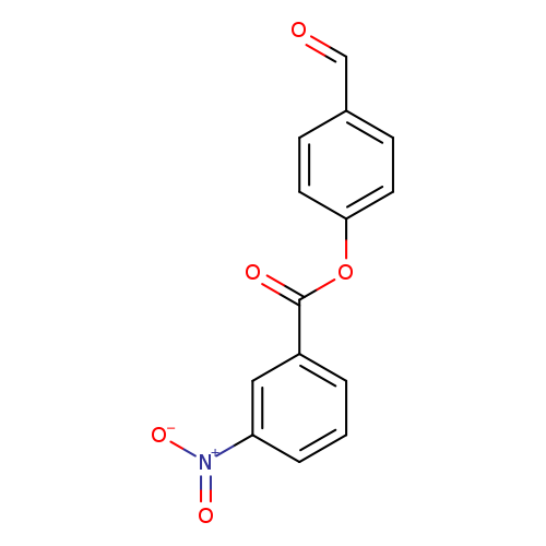 O=Cc1ccc(cc1)OC(=O)c1cccc(c1)[N+](=O)[O-]