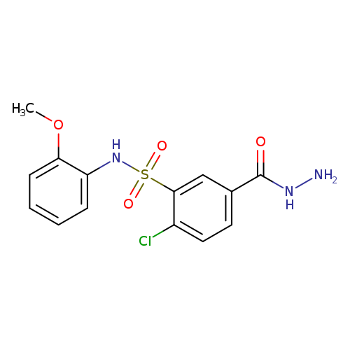 NNC(=O)c1ccc(c(c1)S(=O)(=O)Nc1ccccc1OC)Cl
