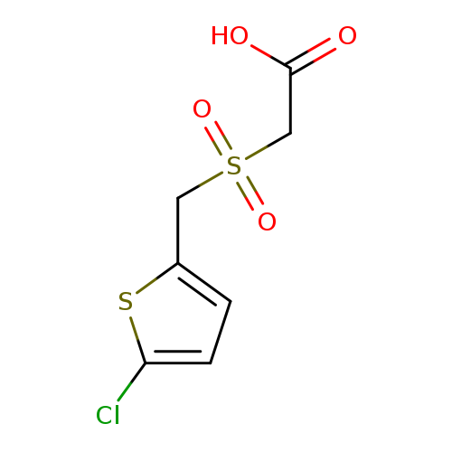 OC(=O)CS(=O)(=O)Cc1ccc(s1)Cl
