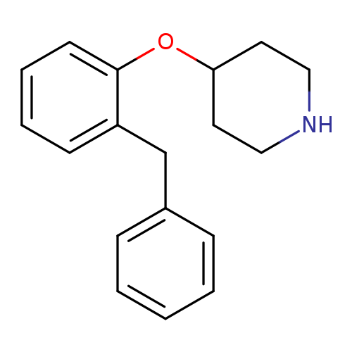 N1CCC(CC1)Oc1ccccc1Cc1ccccc1