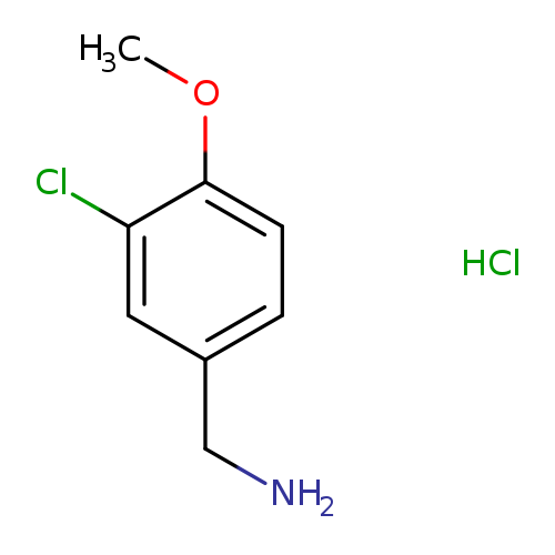 NCc1ccc(c(c1)Cl)OC.Cl