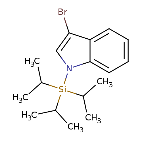 CC([Si](n1cc(c2c1cccc2)Br)(C(C)C)C(C)C)C