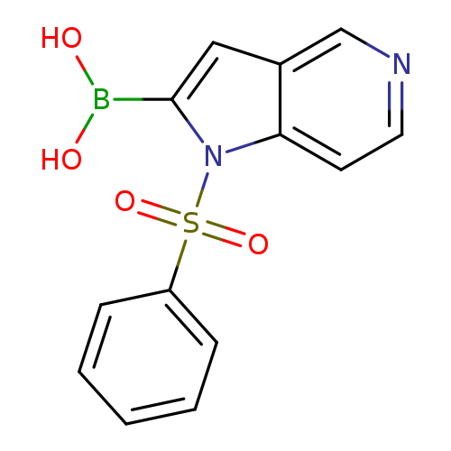 OB(c1cc2c(n1S(=O)(=O)c1ccccc1)ccnc2)O