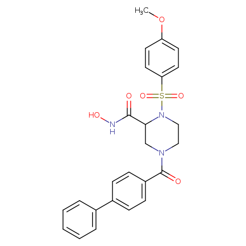 ONC(=O)C1CN(CCN1S(=O)(=O)c1ccc(cc1)OC)C(=O)c1ccc(cc1)c1ccccc1