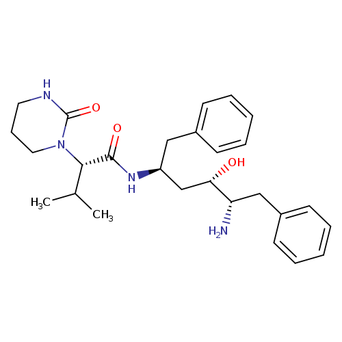 N[C@H]([C@H](C[C@H](Cc1ccccc1)NC(=O)[C@@H](N1CCCNC1=O)C(C)C)O)Cc1ccccc1