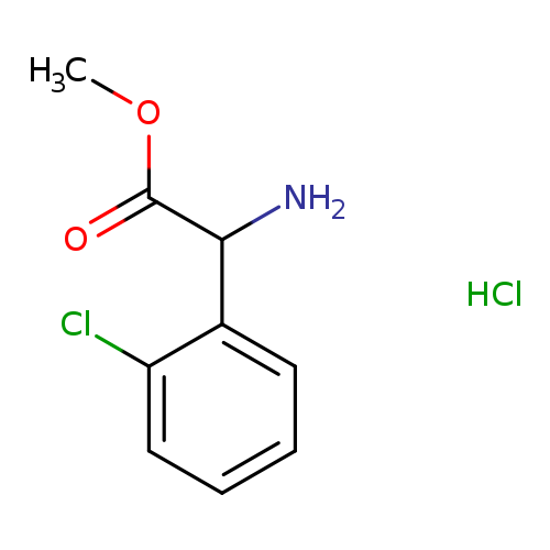 COC(=O)C(c1ccccc1Cl)N.Cl