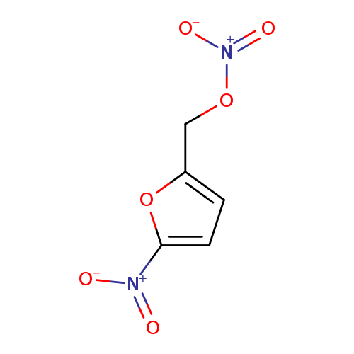 [O-][N+](=O)OCc1ccc(o1)[N+](=O)[O-]
