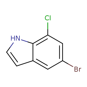 Brc1cc(Cl)c2c(c1)cc[nH]2