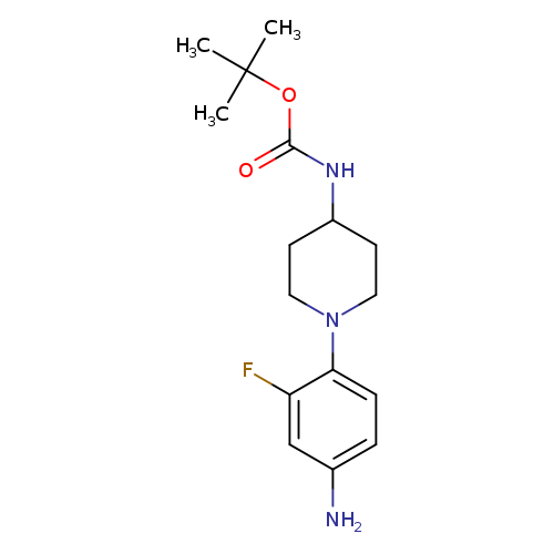 O=C(OC(C)(C)C)NC1CCN(CC1)c1ccc(cc1F)N