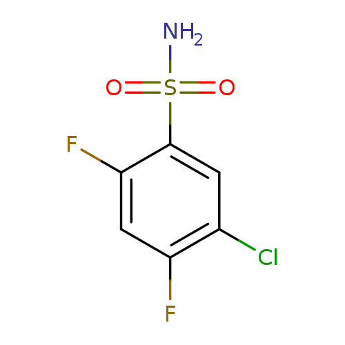 Fc1cc(F)c(cc1S(=O)(=O)N)Cl