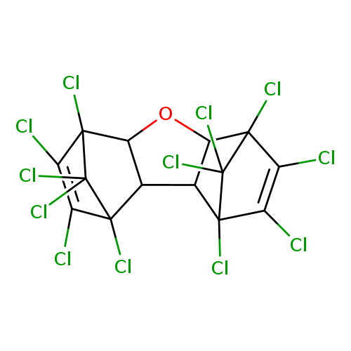 ClC1=C(Cl)C2(C(C1(Cl)C1C2C2C(O1)C1(C(C2(Cl)C(=C1Cl)Cl)(Cl)Cl)Cl)(Cl)Cl)Cl