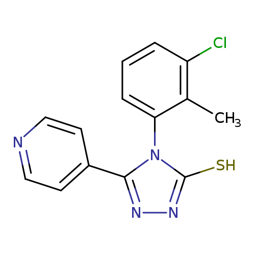Sc1nnc(n1c1cccc(c1C)Cl)c1ccncc1